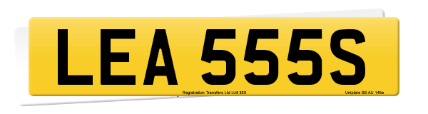 Registration number LEA 555S